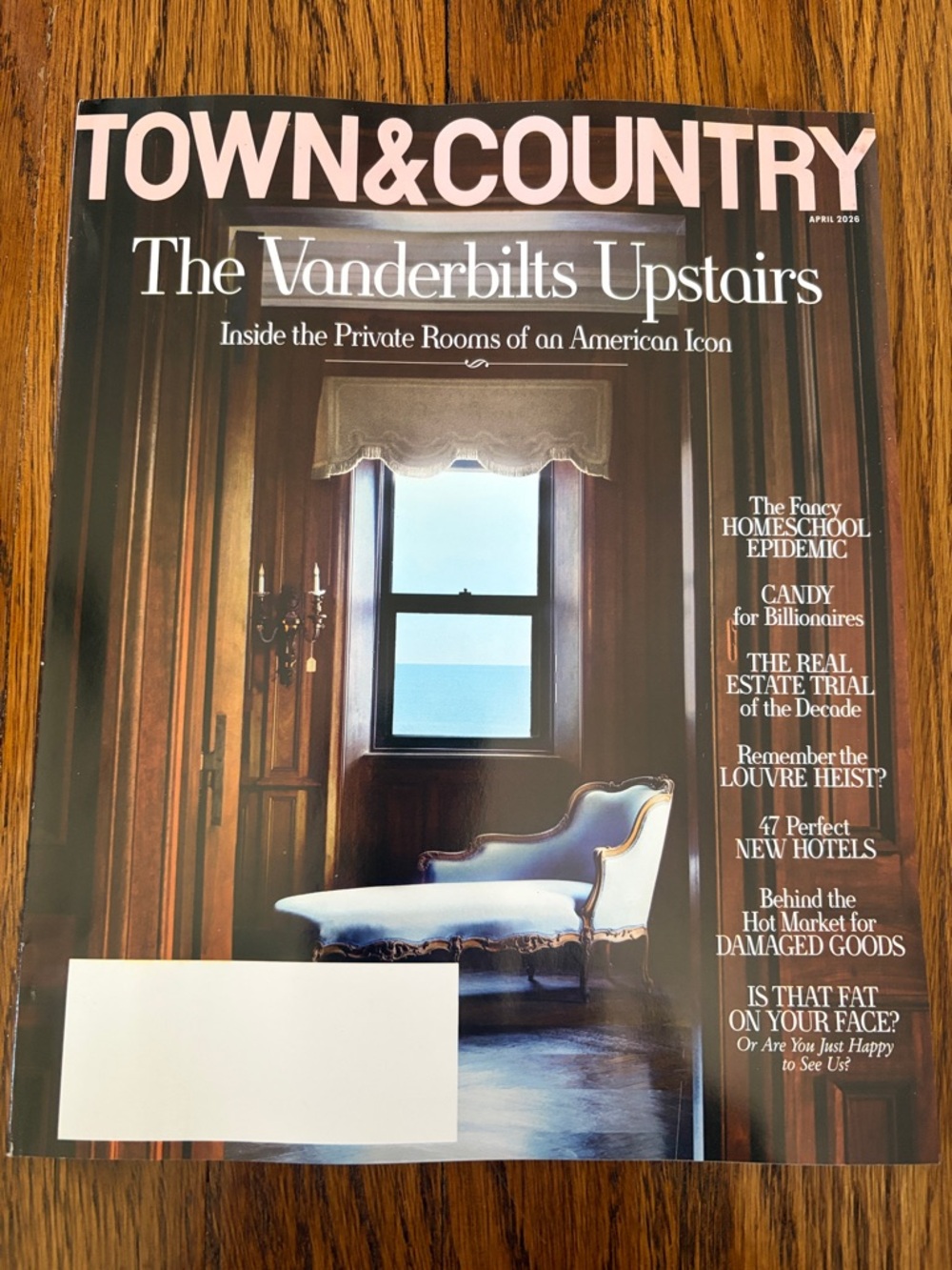 Town & Country Magazine - April 2026 - The Vanderbilts Upstairs   magazines home